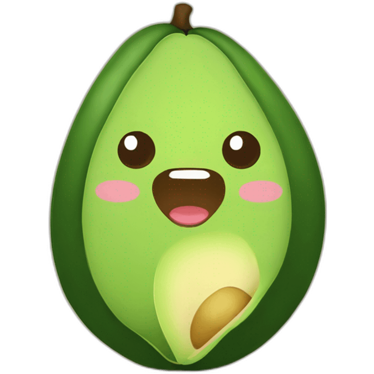 Avocat kawaii emoji