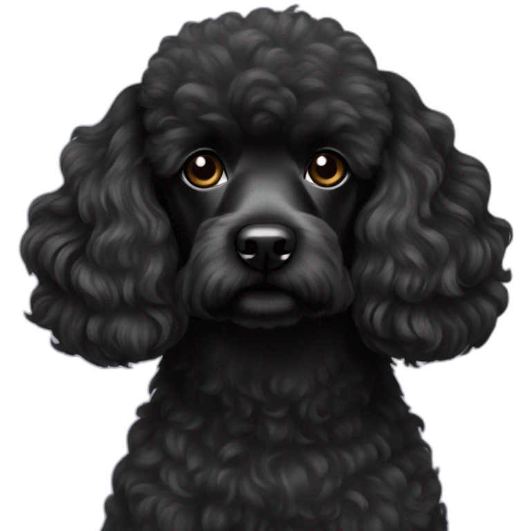 black poodle long hair emoji