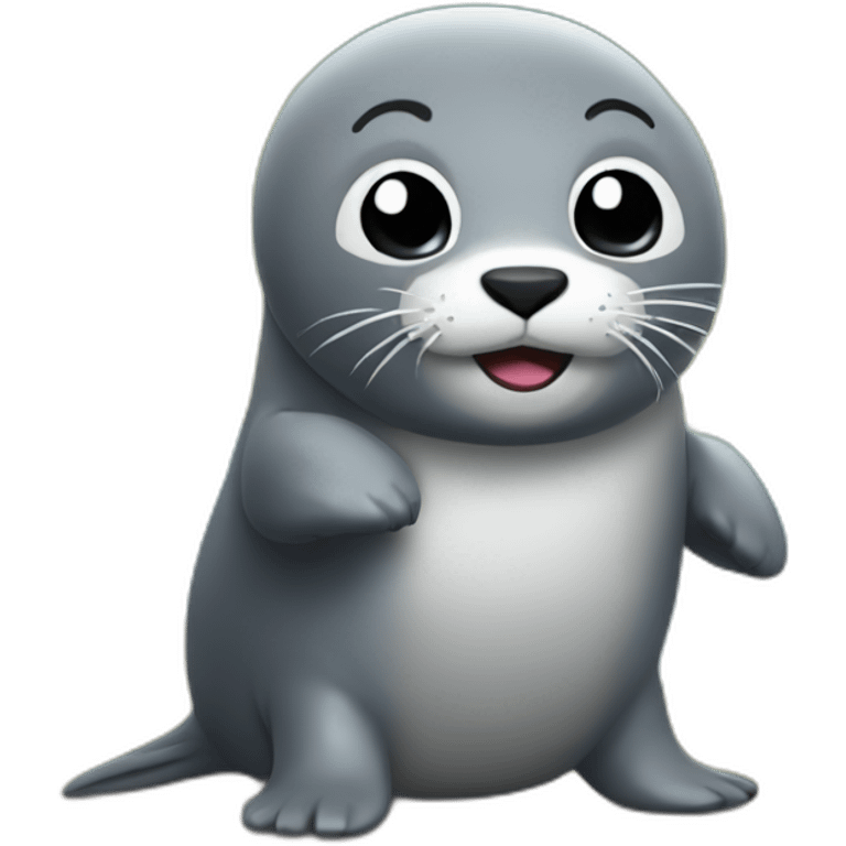 Seal in Love with Thunder emoji