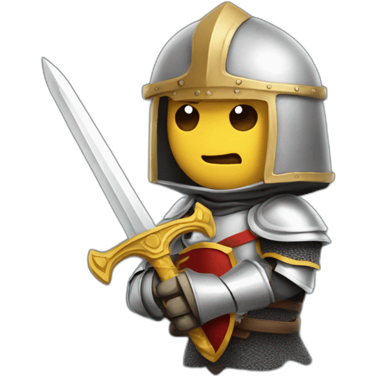 Templar Knight holding Bible and sword emoji