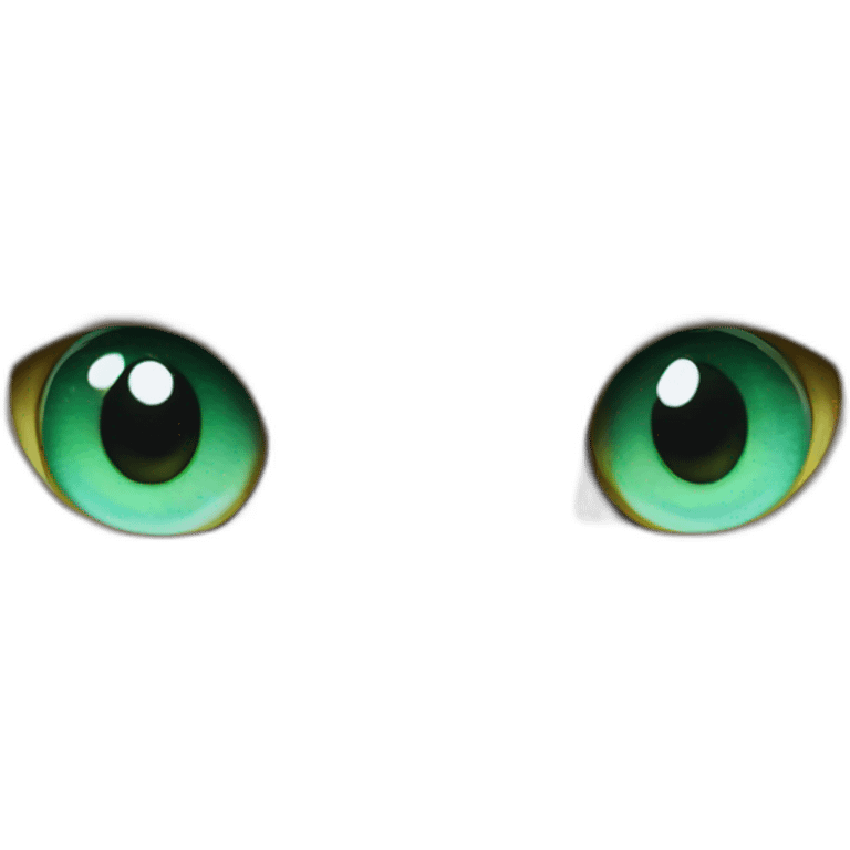 White cat right eye green andleft eye blue emoji