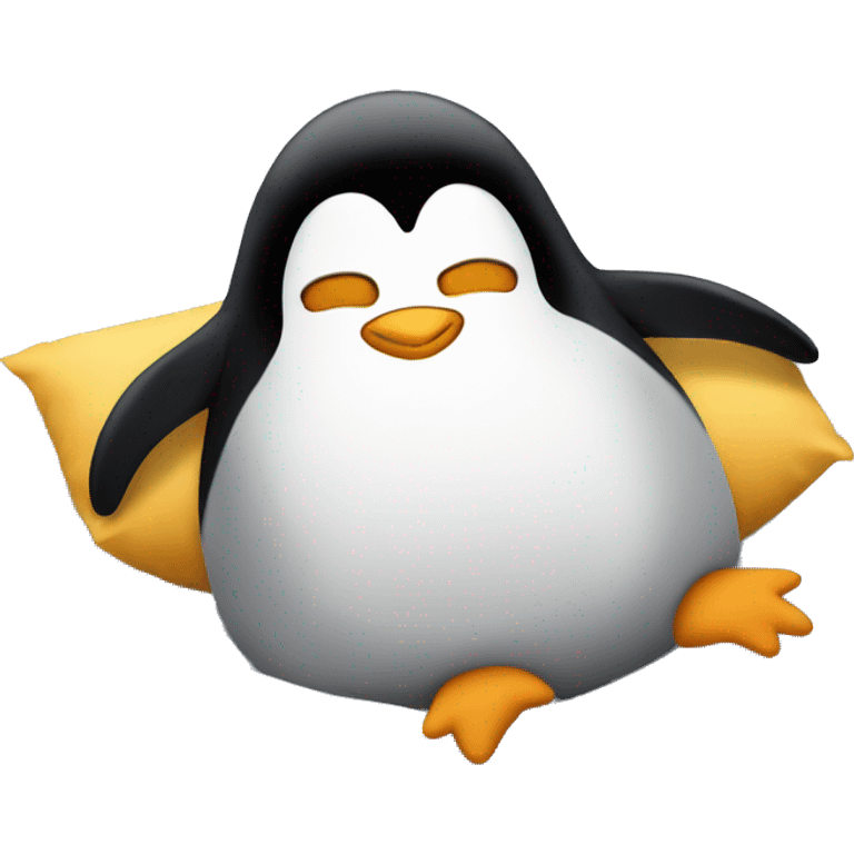 Penguin in bed emoji