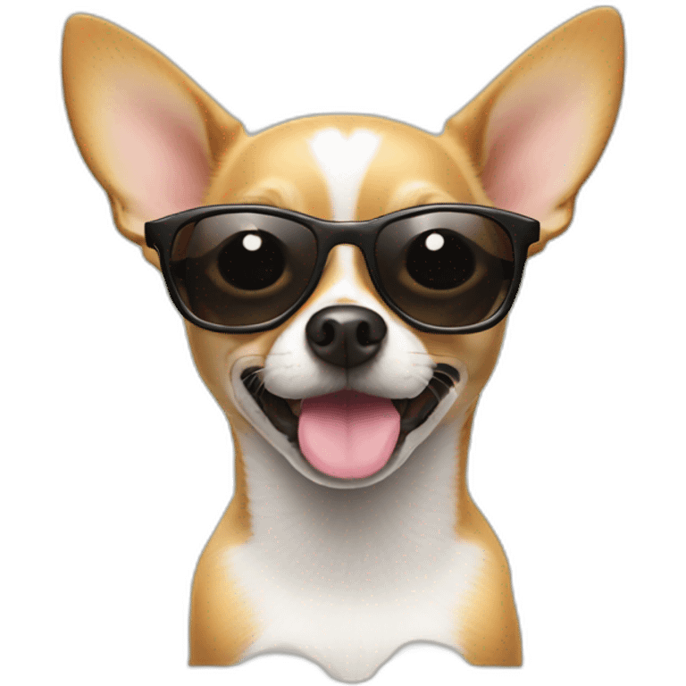 chihuahua with sunglasses emoji