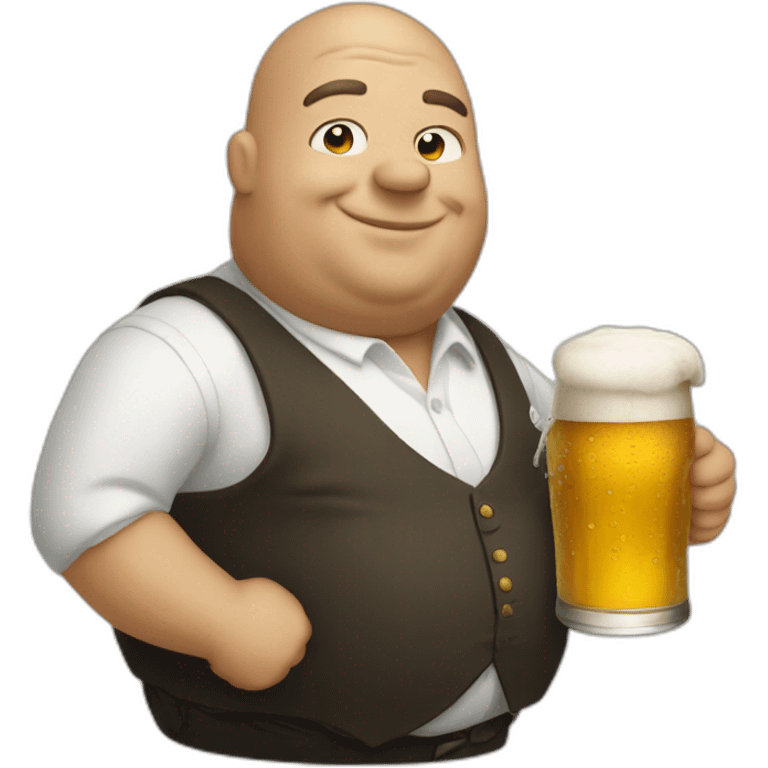 Beer baron bald fat emoji