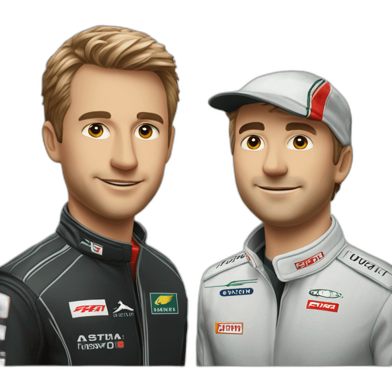 F1 aston Martin et F1 Ferrari côte à côte emoji