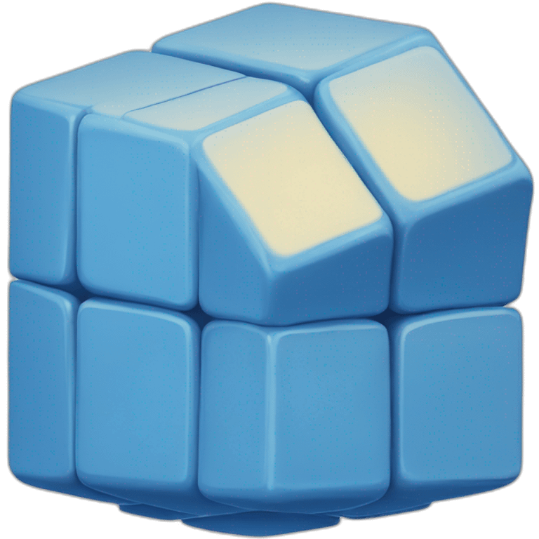 blue rubik's cube emoji