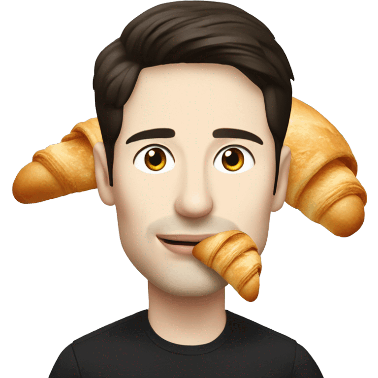 Pavel durov eats croissant emoji