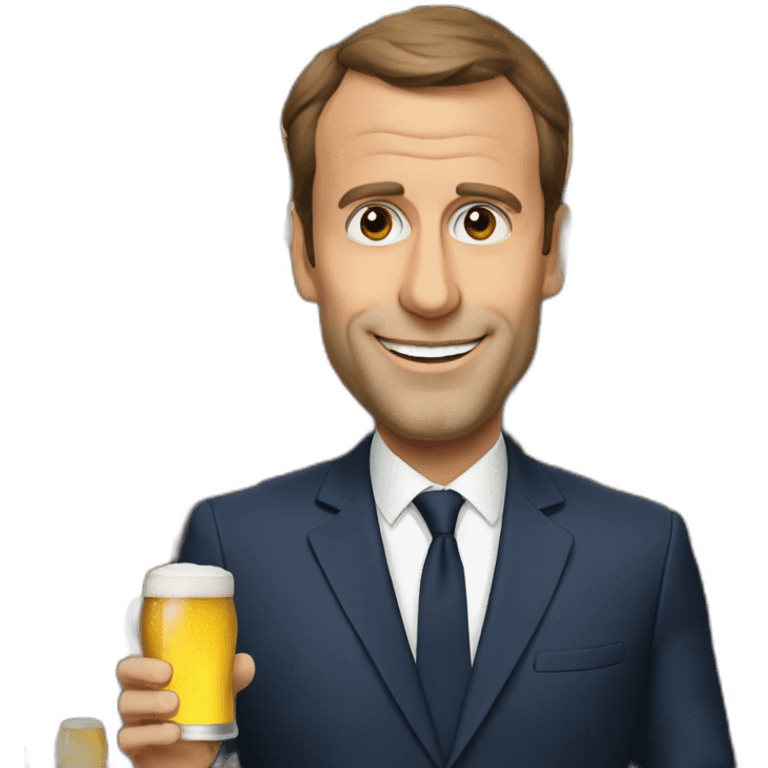 Macron-beer emoji