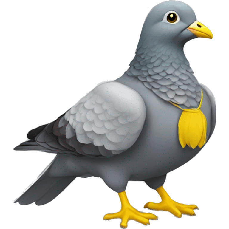 Pidgeon with yellow boots emoji