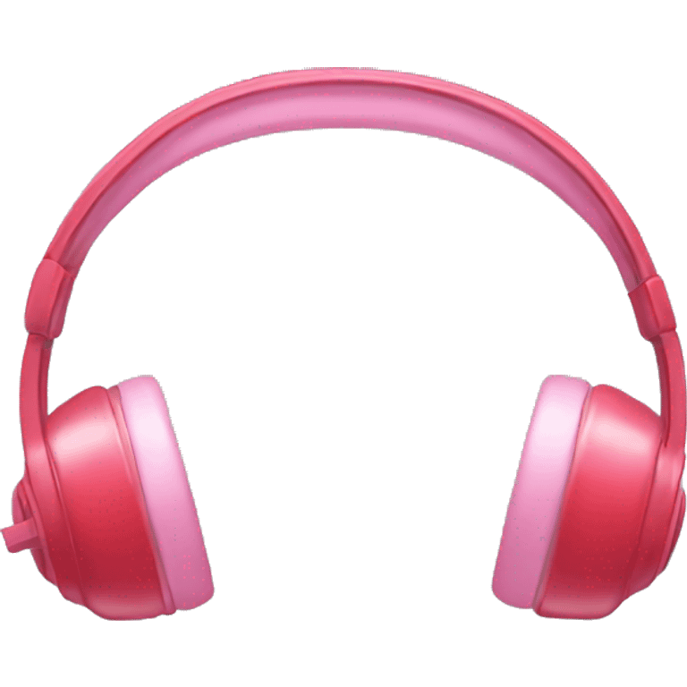 Pink headphones with a red bow emoji