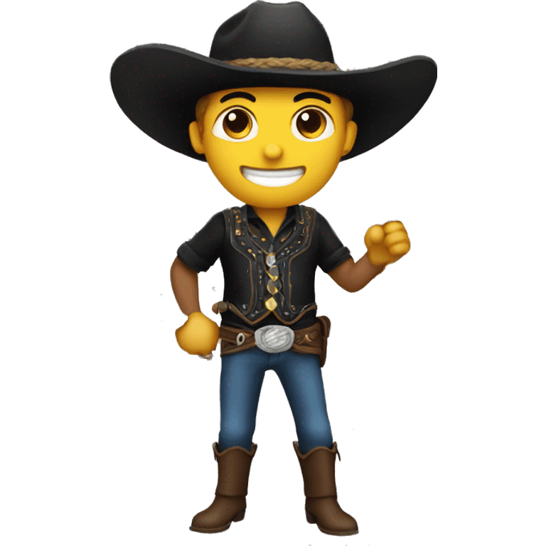 cowboy lasso black emoji