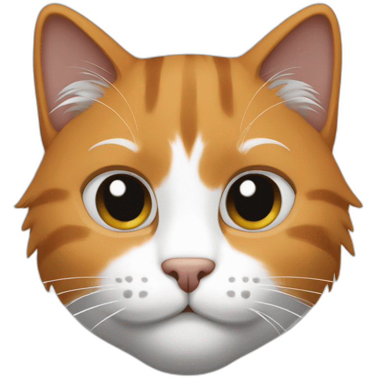 cat black white ginger three colors emoji