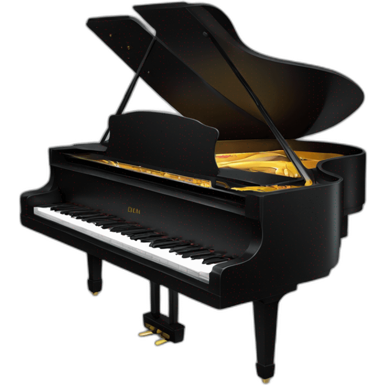 piano, black emoji