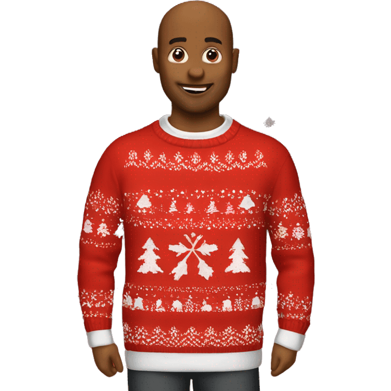 Think 5 red christmas sweater  emoji