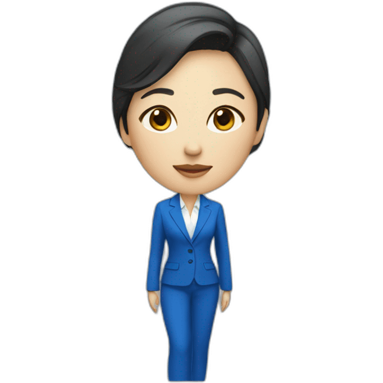 posh-asian-woman-with-blue-suit emoji