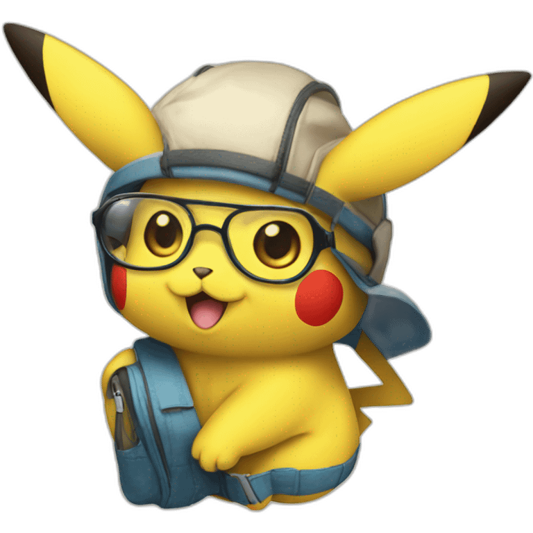 pikachu therapist with glasses emoji