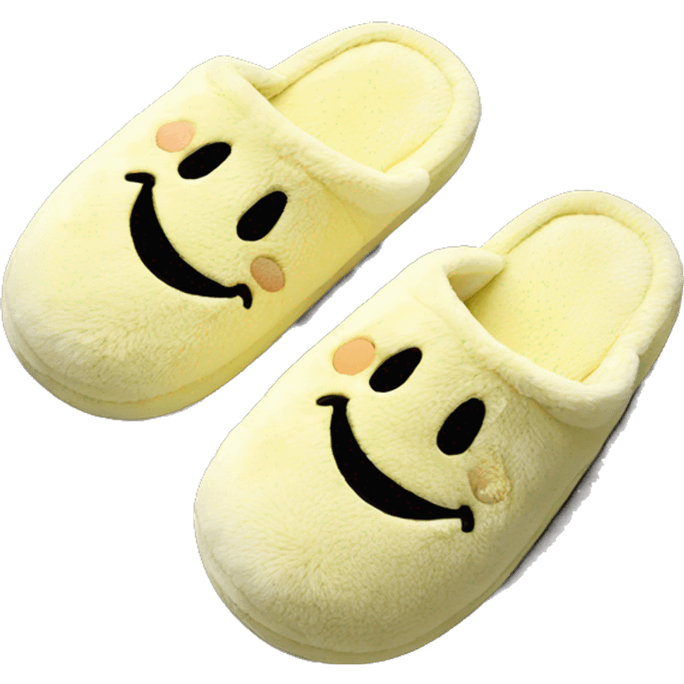 Smiley face slippers emoji