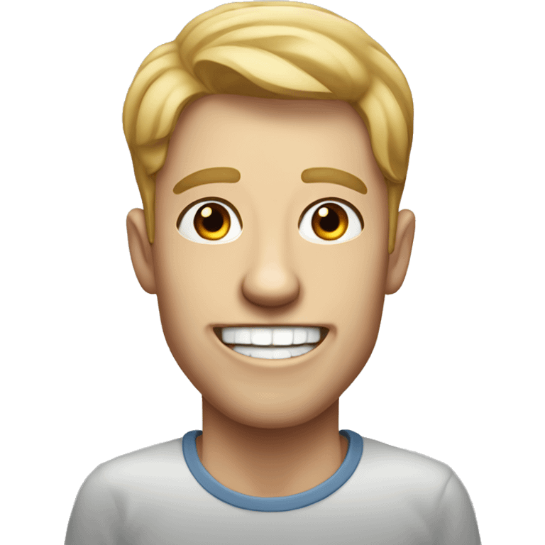 Skinny white guy with gap teeth emoji