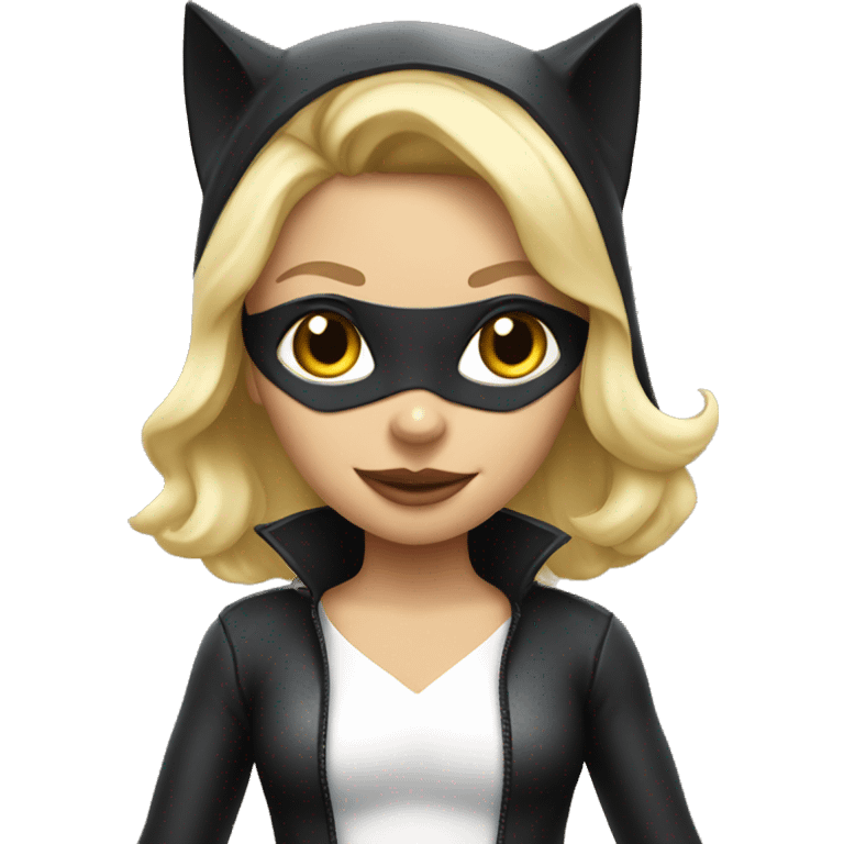 Blonde girl called Maddy dressed as Catwoman emoji