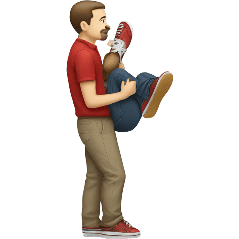 Man-kissing-shoe emoji