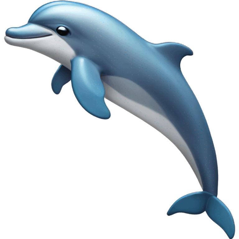 Dolphin jumping over a rainbow emoji