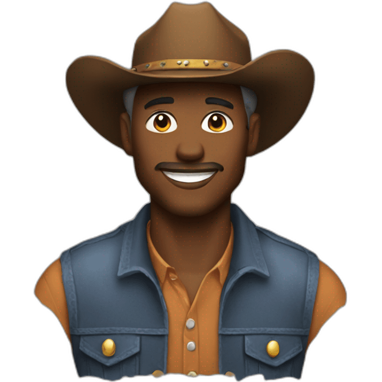 cowboy with a birthday boy hat on emoji