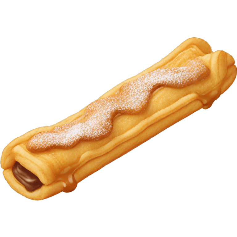 Horizontal filled cream churro emoji