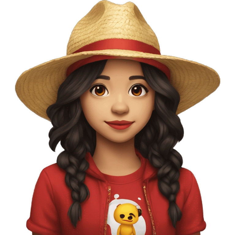 jenna ortega avec un chapeau rouge emoji