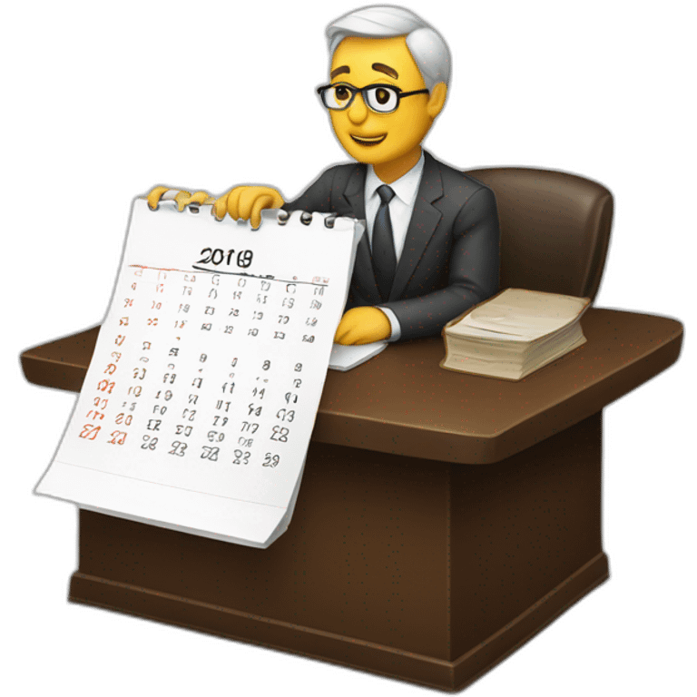 Calendar lawyer emoji