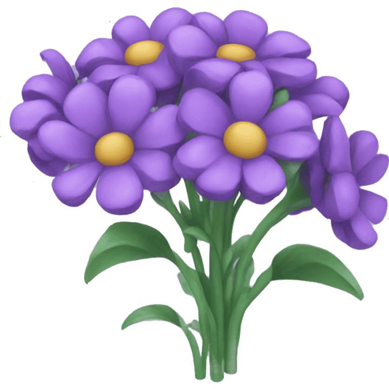 A set of purple flowers emoji emoji