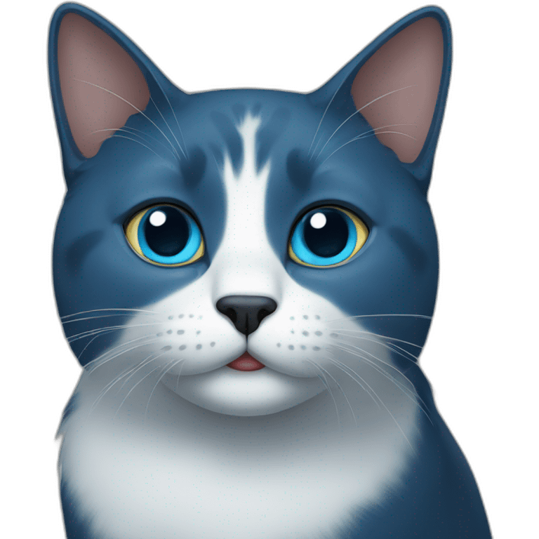 Bleu scure cat emoji