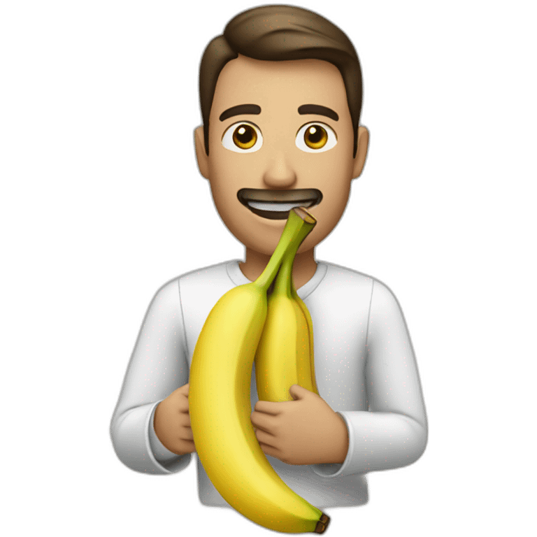 man holding a banana emoji