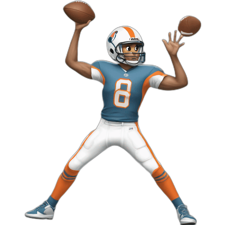 quarterback with striped knee socks throwing emoji