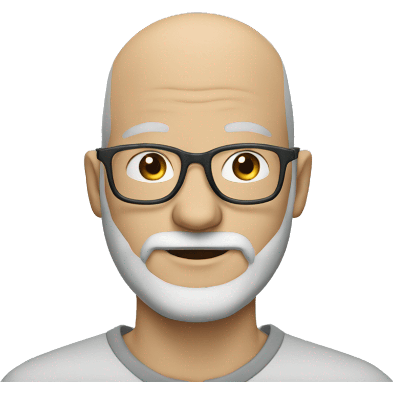 bald guy with blue eyes glasses and a grey beard emoji