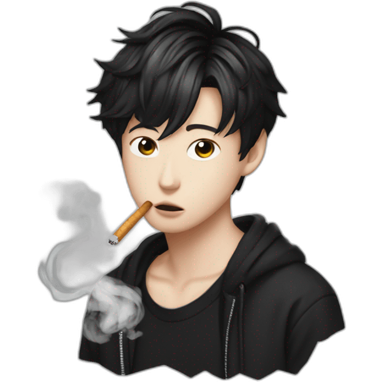 Jungkook in smoking emoji