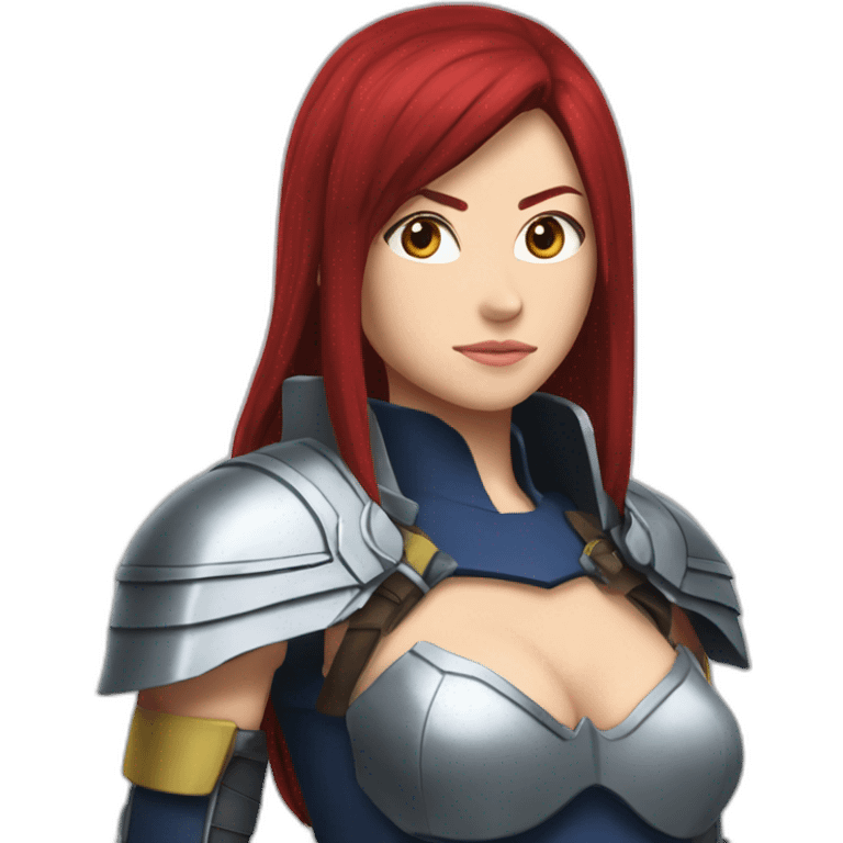 Erza Scarlett in shield emoji