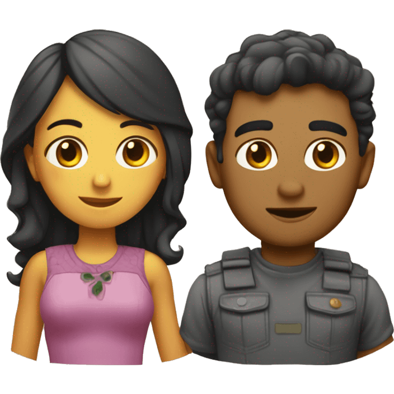 Chico y chica abrazándose  emoji