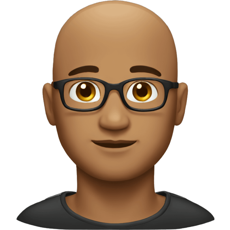 bald guy black emoji