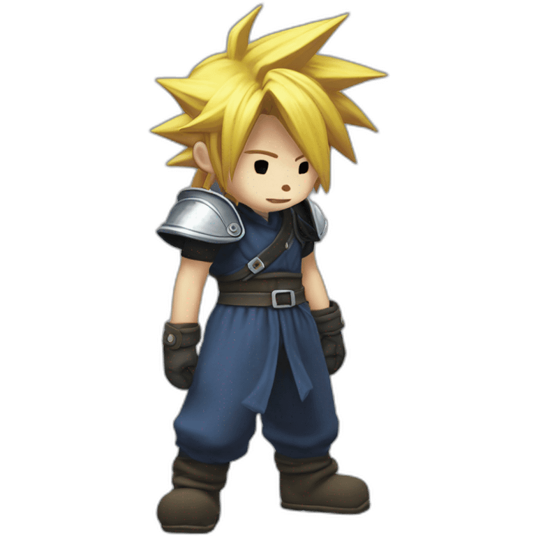 Cloud strife bowing begging emoji