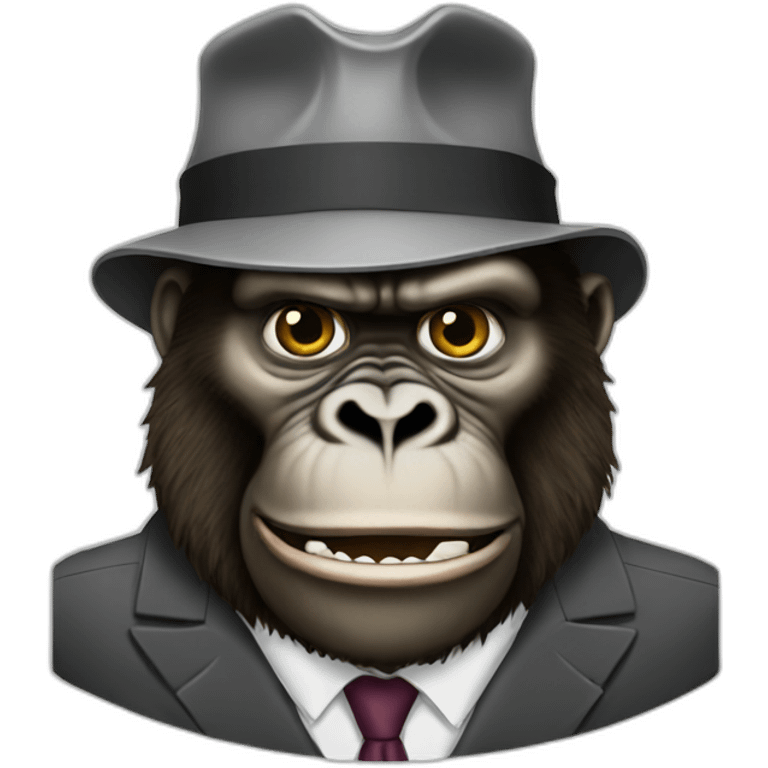 King Kong as a business consultant emoji