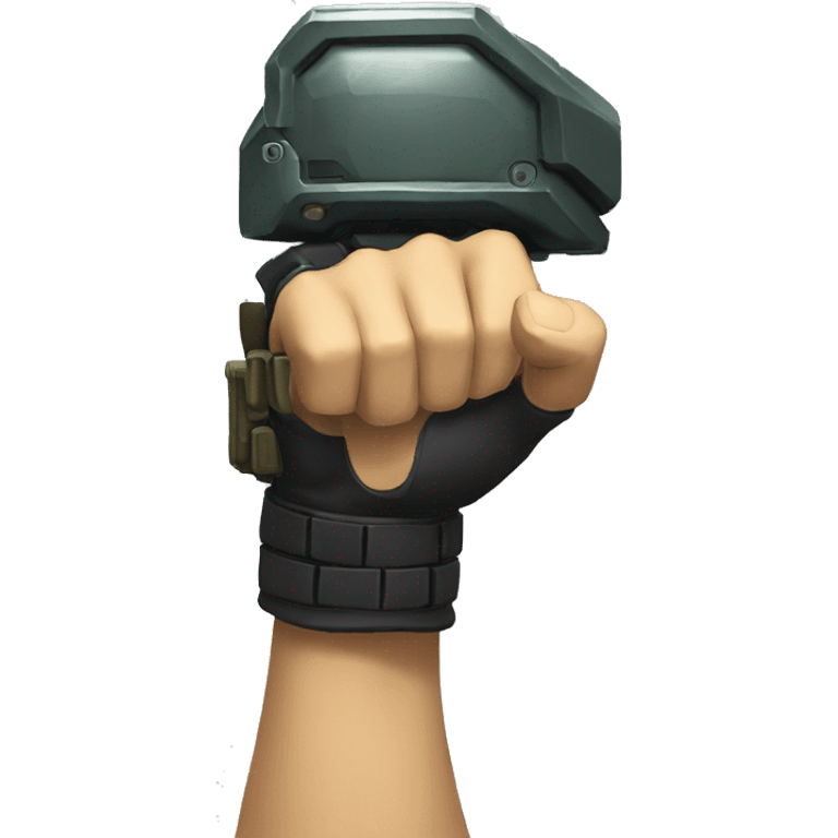 helldivers 2 salute arm forward making a fist emoji