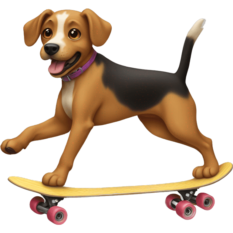 Dog skating  emoji