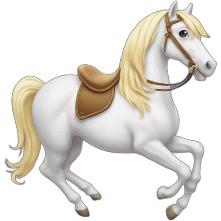 Cheval sur une licorne emoji