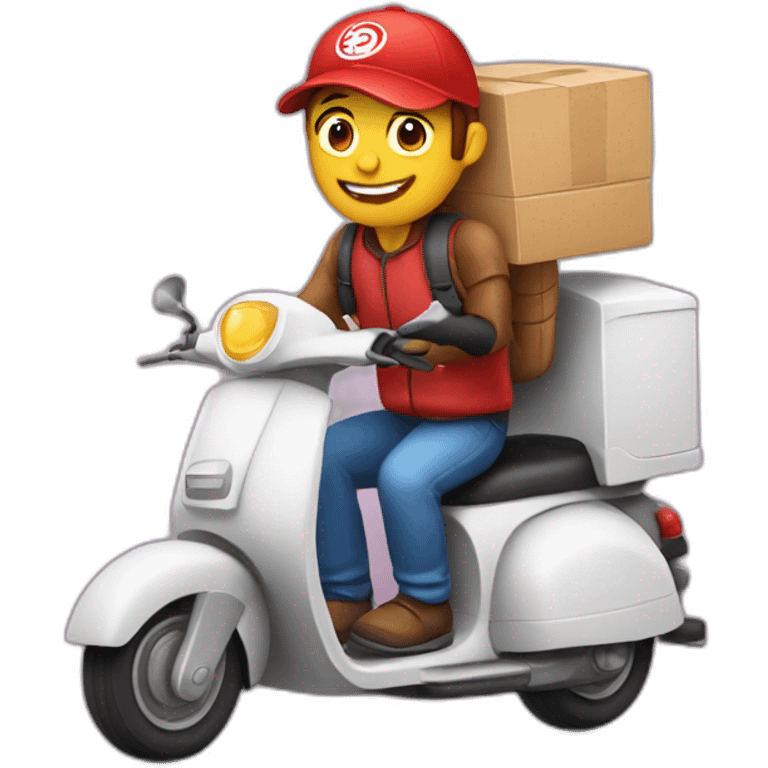 pizza delivery in scooter emoji