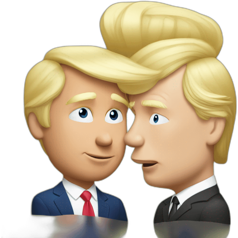 trump-and-putin-kissing,-lgbtq+ friendly, positivity, inclusiveness emoji