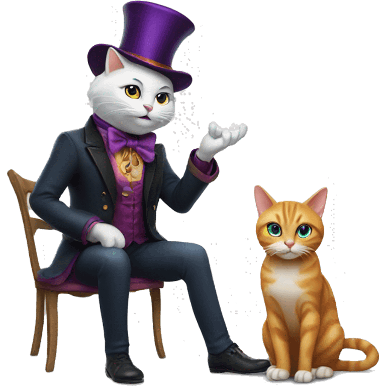 cat with magician emoji