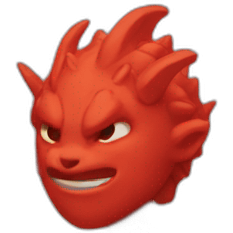 head Red dragon people simple emoji