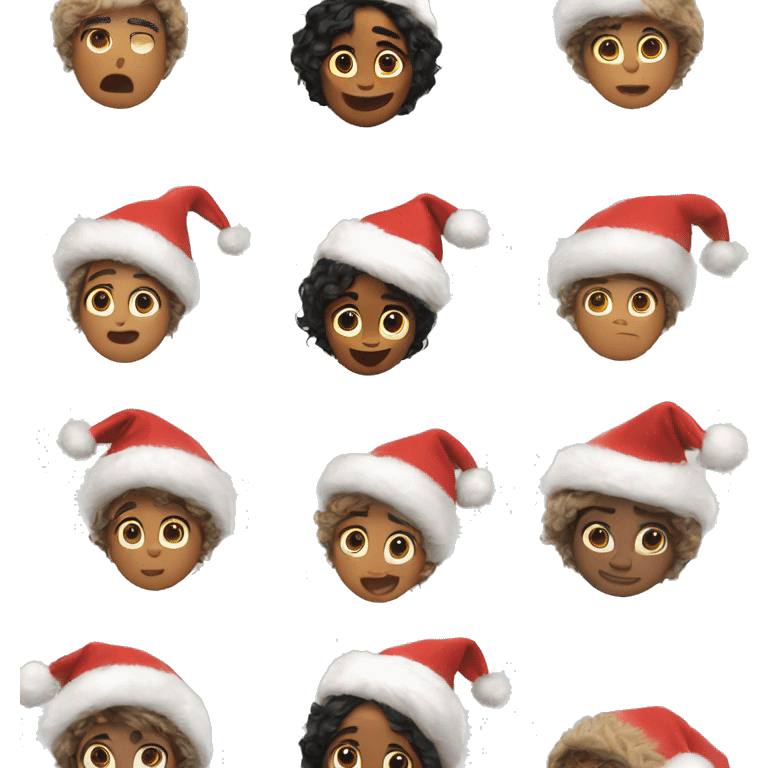 moana christmas hat open arms emoji