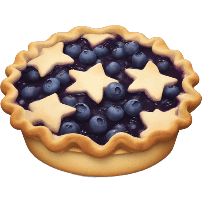 Cute blueberry pie emoji