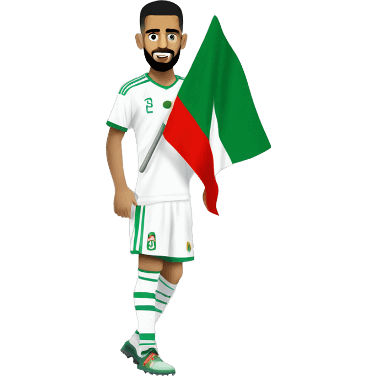 Mahrez avec un drapeau d l'algérie  emoji